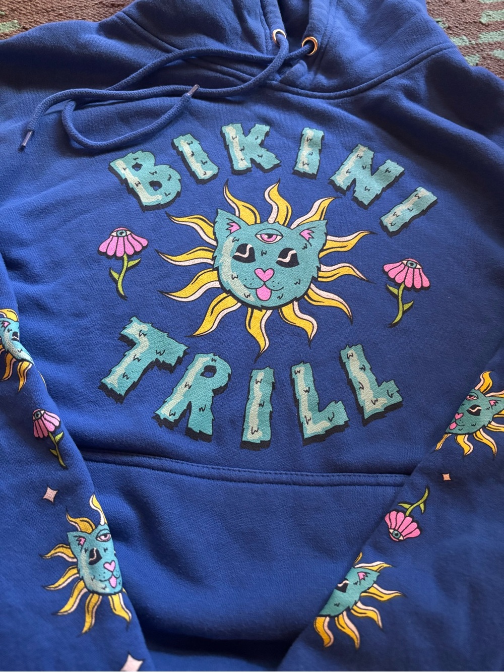 Bikini Trill Hoodie | Trippy Cat | Sz Med